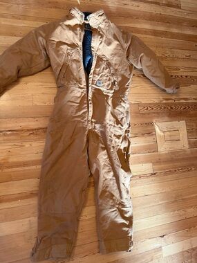 Carhartt Washed Duck Insulated Coveralls Men's 2XL TALL-Loose Fit-